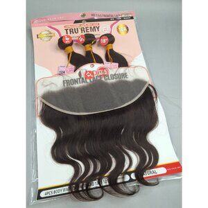 14" 16" 18" Body Bundles And HD Frontal Unprocessed Human Hair Natural Black